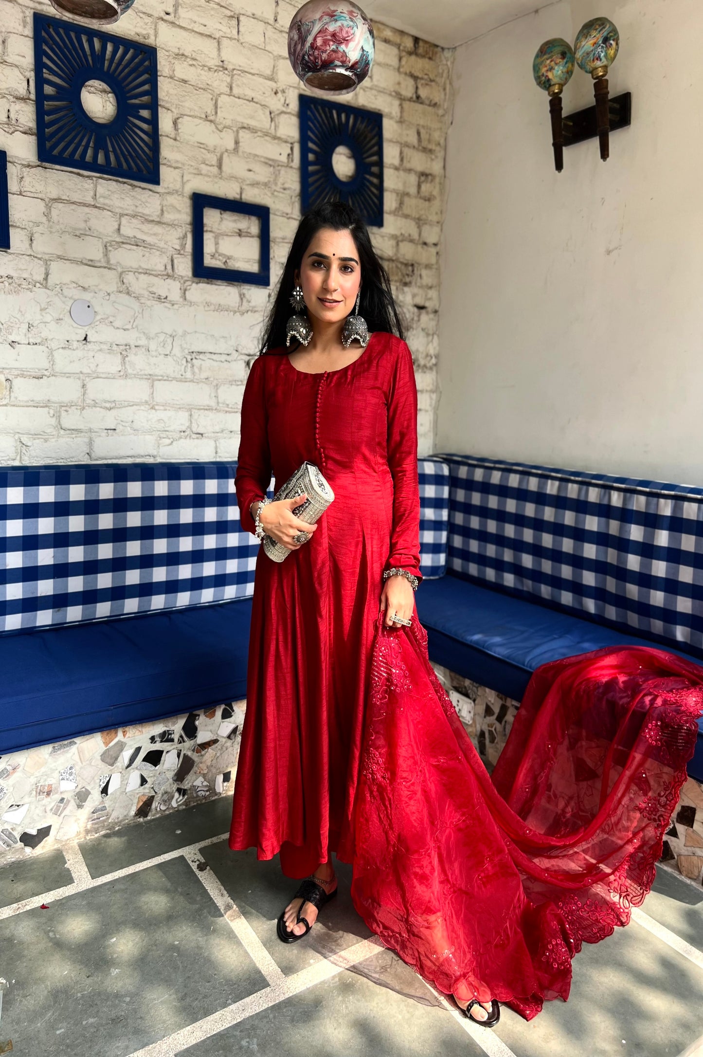 Blood Red Anarkali