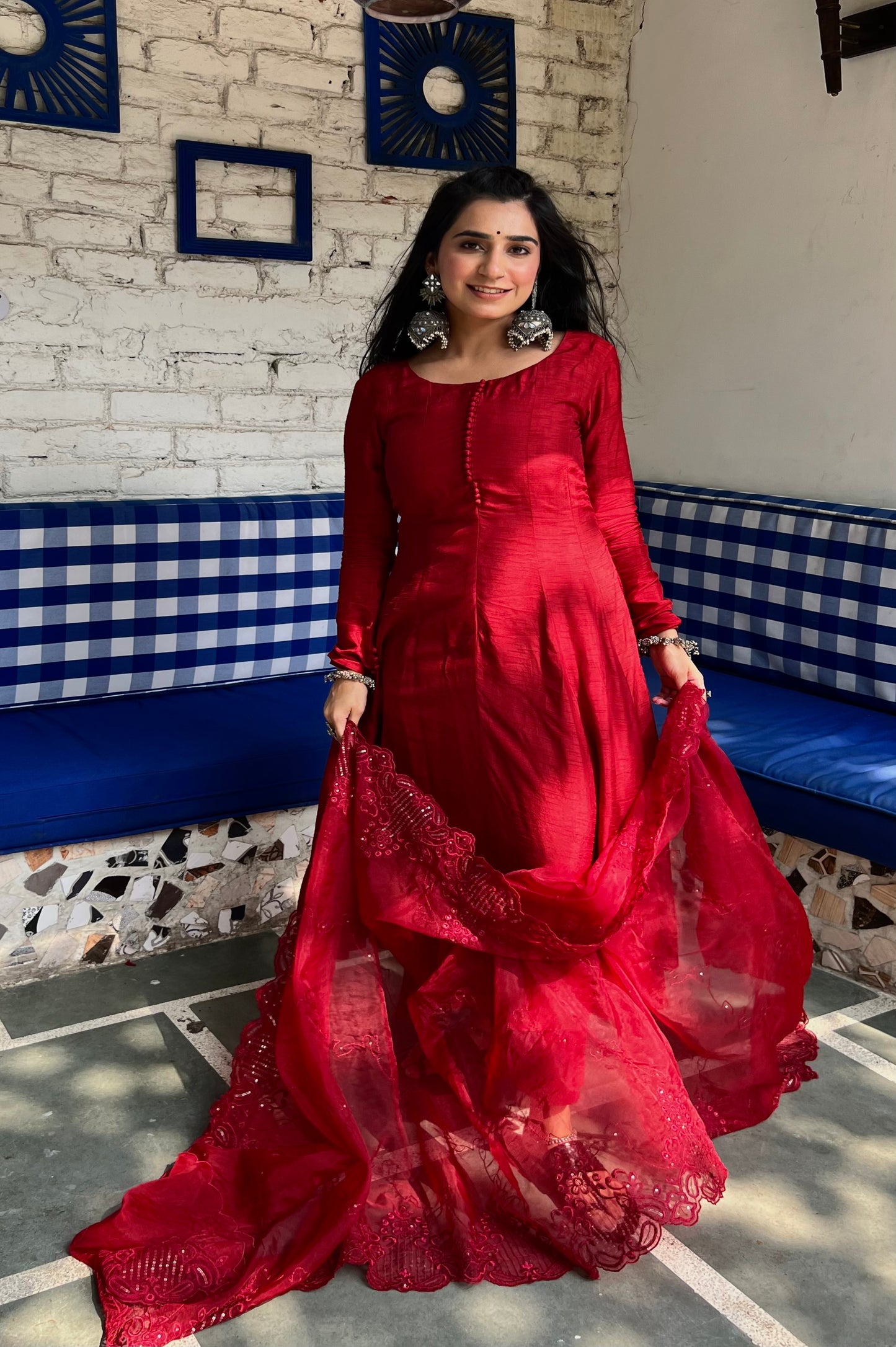 Blood Red Anarkali