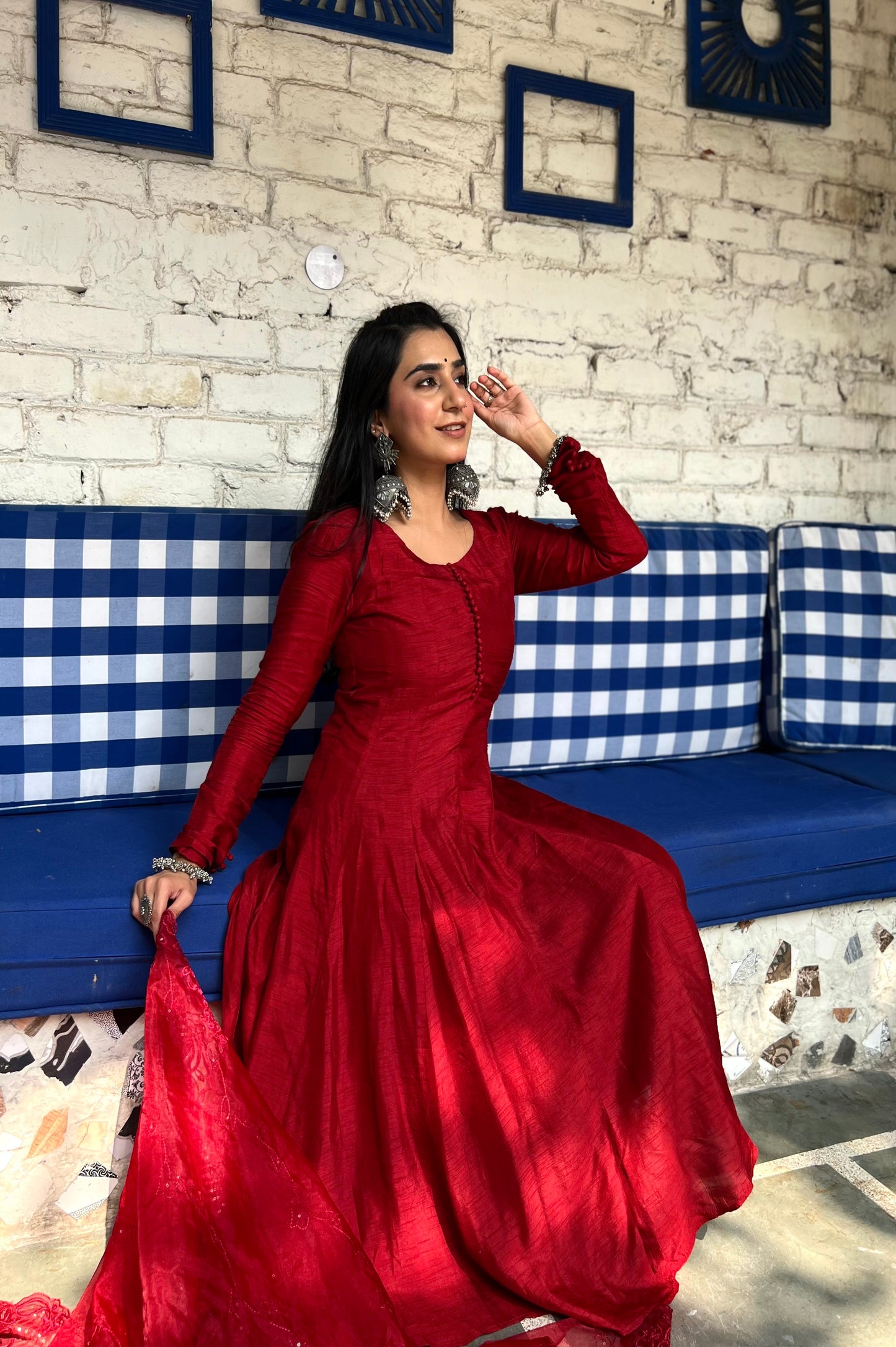 Blood Red Anarkali