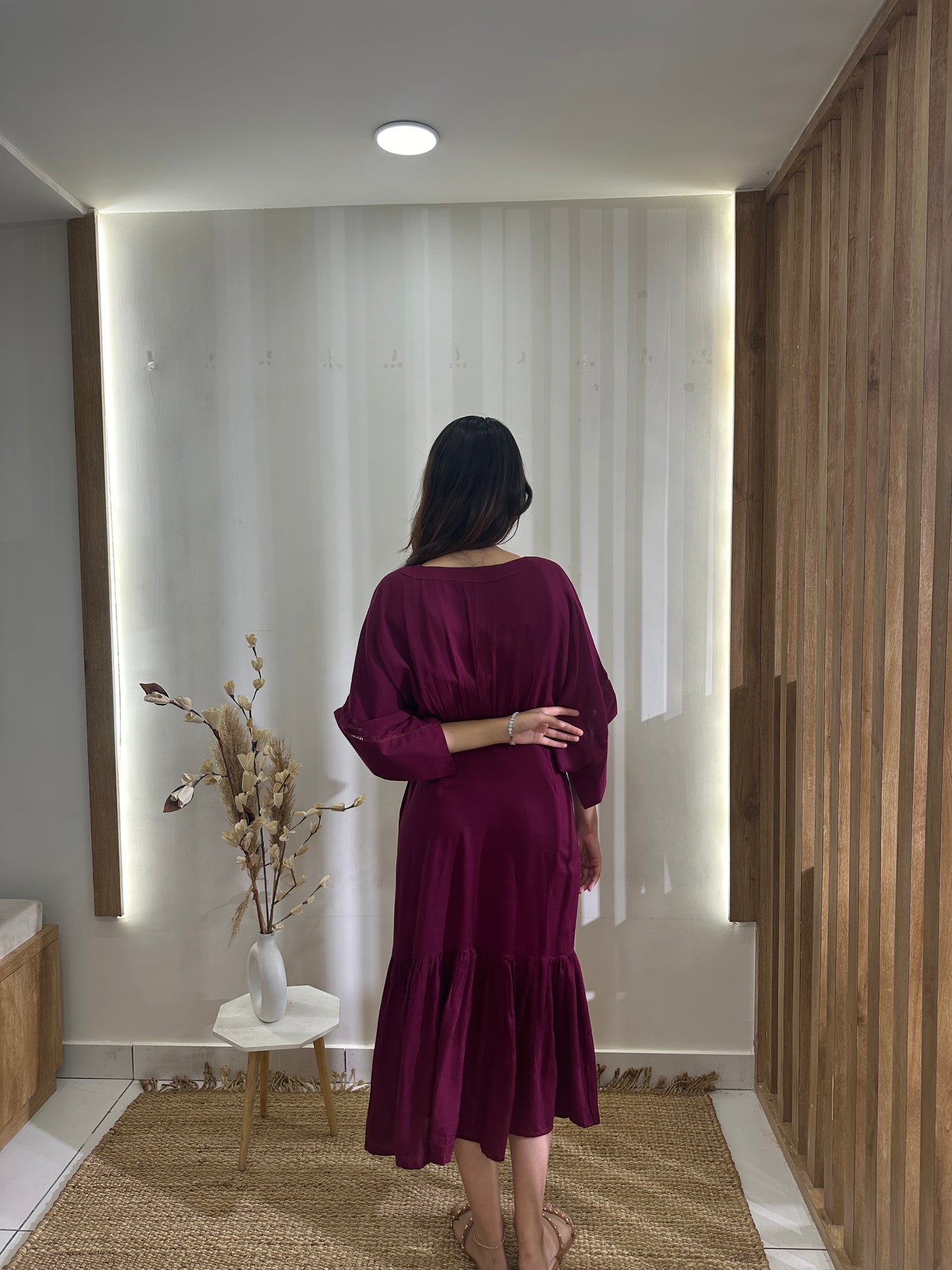 Red Wine Midi Dress