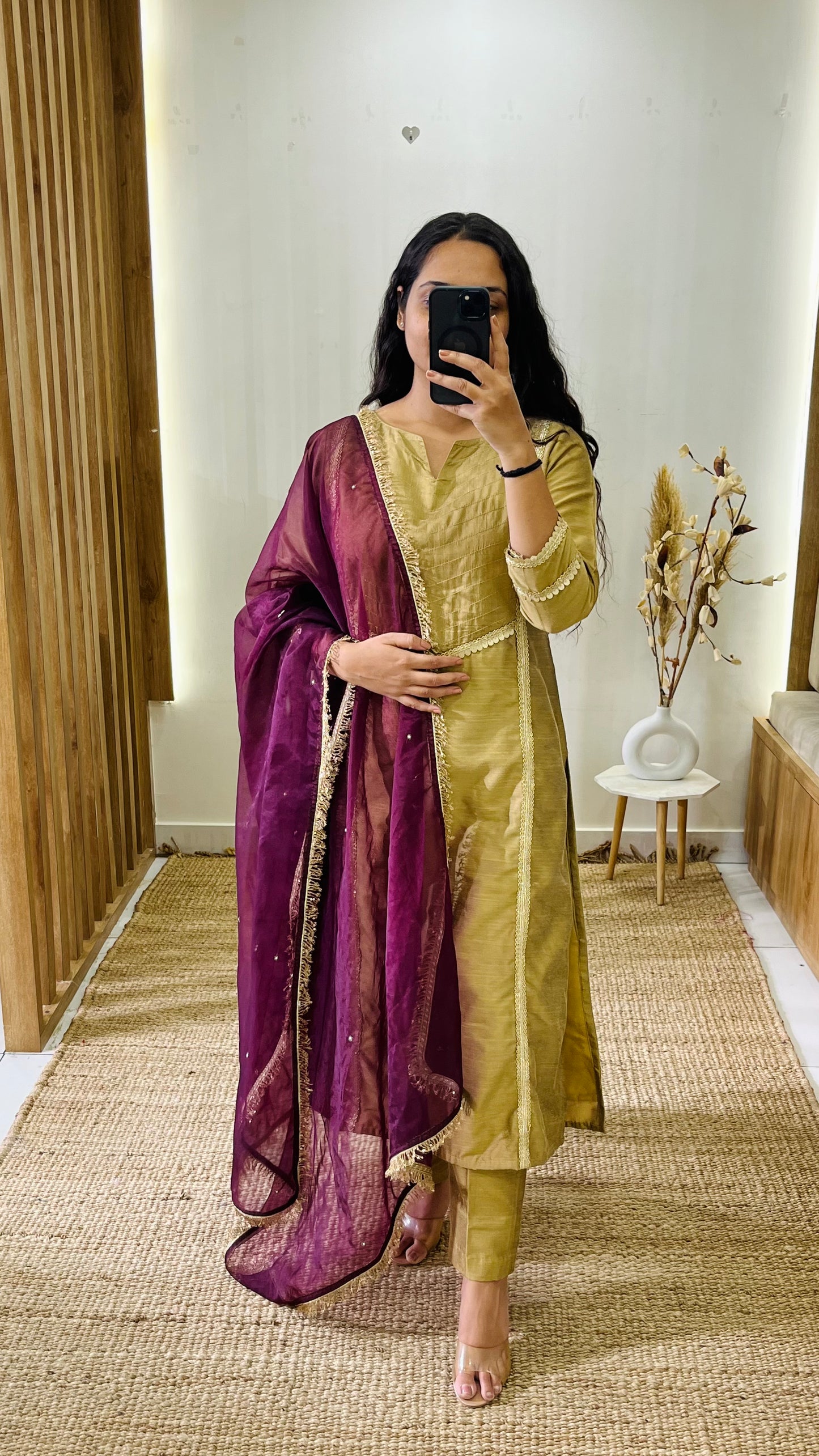 Golden Wine Suit Set